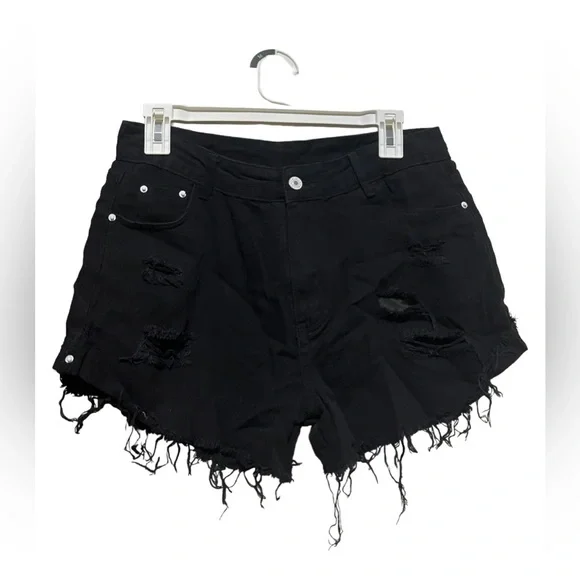 SHEIN Shorts Cute Black Highwaisted Denim Shorts Poshmark